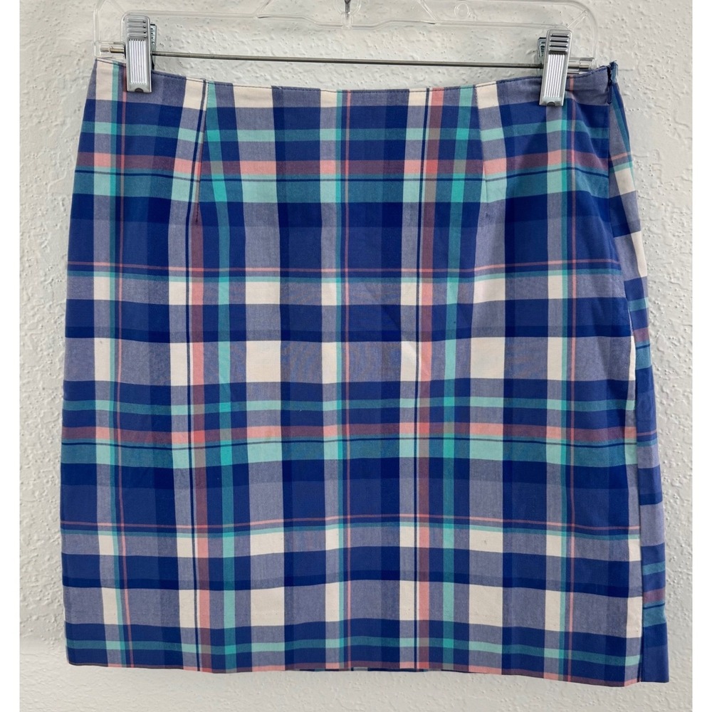 L.L. Bean Favorite Fit Plaid Skirt Women's Size 4 Petite Classic Preppy Coastal